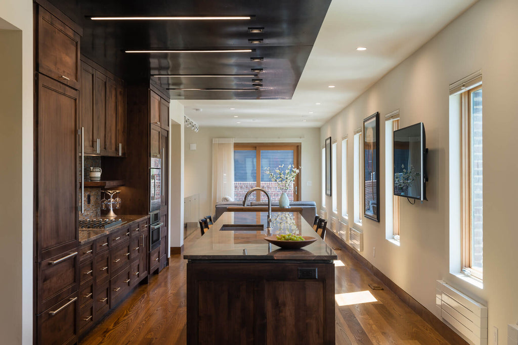 modern and dark kitchen design